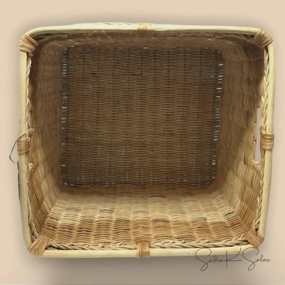 Two-Tone Rattan Cube Basket - Threshold Studio McGee, Target
